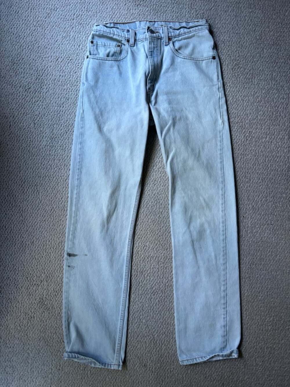 Vintage Levi's 505 Light-Wash Straight-Leg Jeans, Size W31 L32